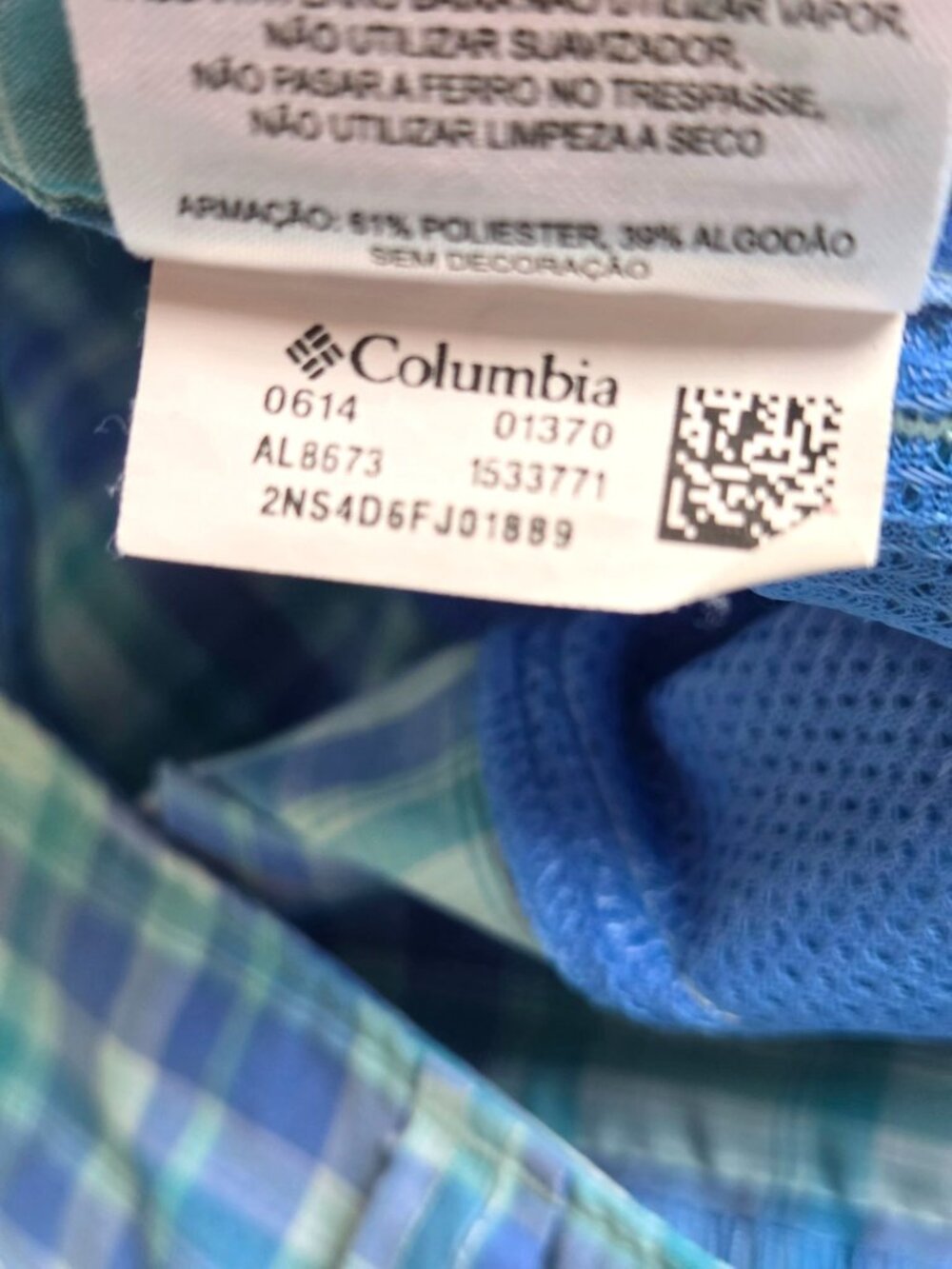 Columbia Women's Saturday Trail II Plaid Shorts Blue Size 12 Hiking Bermuda UPF - Picture 6 of 14